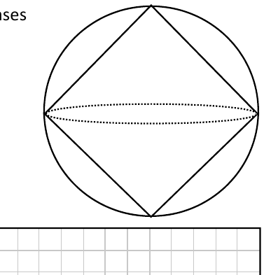 Two cones meeting at their bases fitting inside a sphere