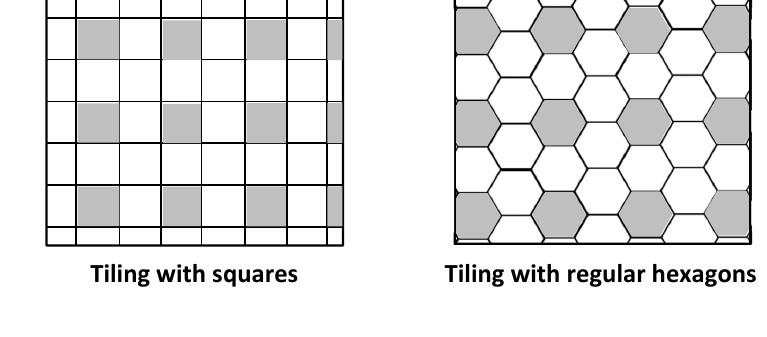 A tiling with squares and a tiling with regular hexagons