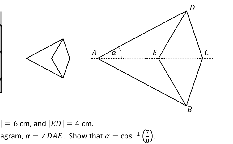 Tiling made of an arrowhead and quadrilateral ABCD symmetrical about AC
